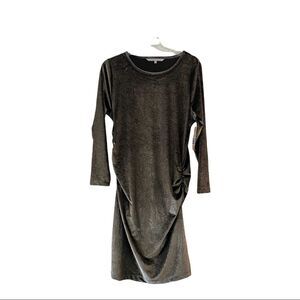 NWT Rachel Rachel Roy stunning platinum ombré velvet rusched dress 1X